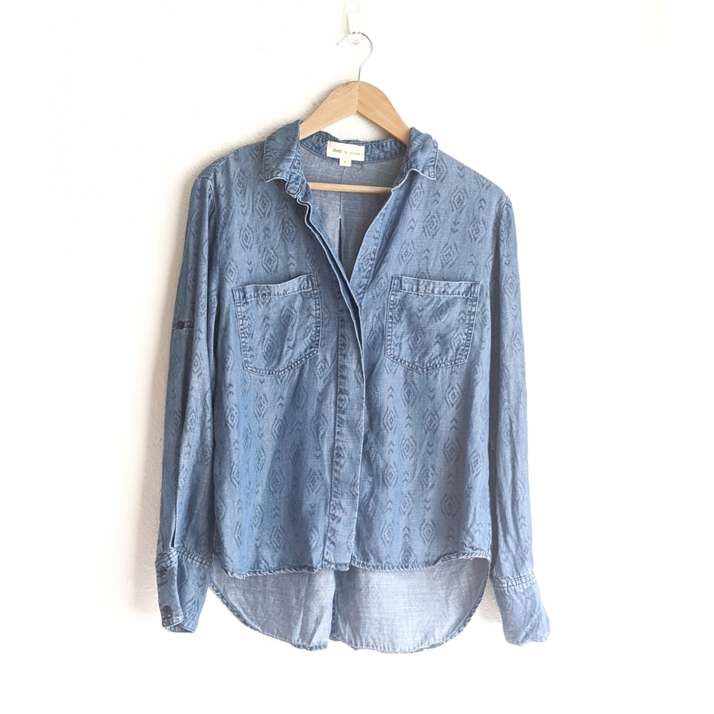 Cloth & Stone Printed Split Back Buttondown - image 1